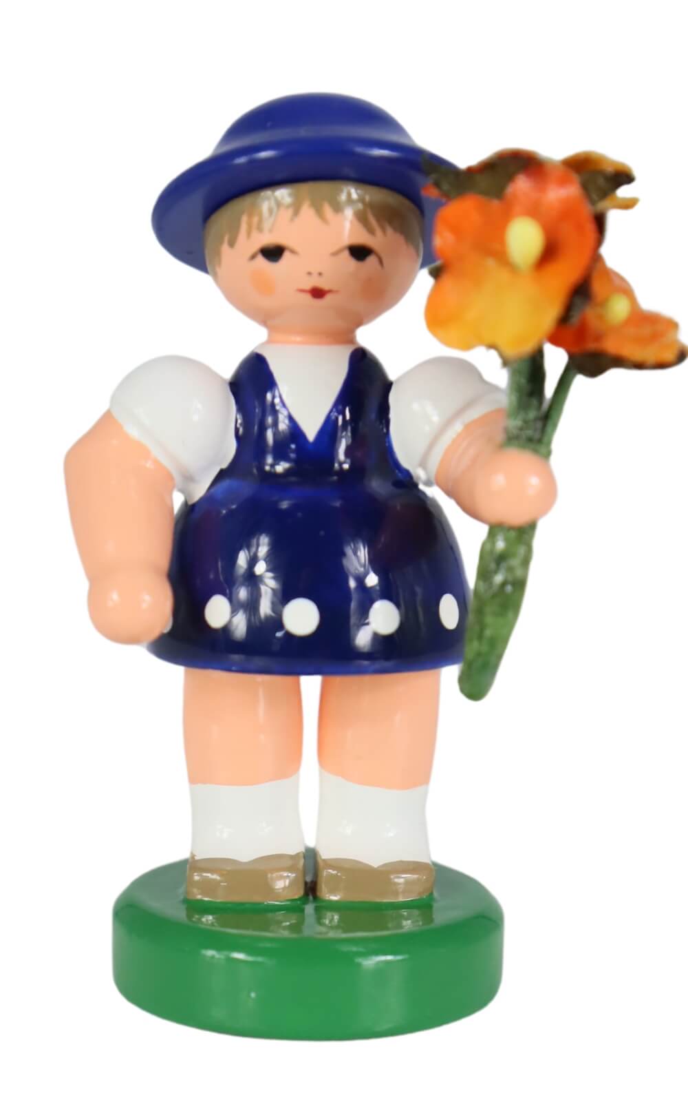 Miniatur Blumenmädchen, dunkelblau von Figurenland Uhlig GmbH_1