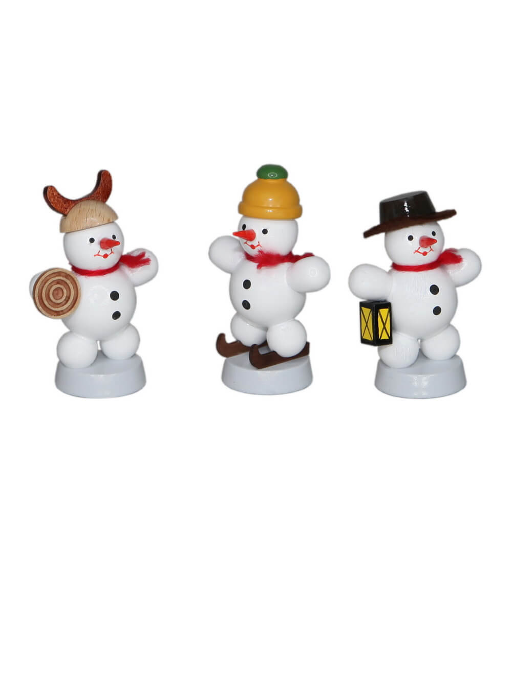 Miniaturen Schneemanntrio III, farbig, 5 cm von Ralf Zenker