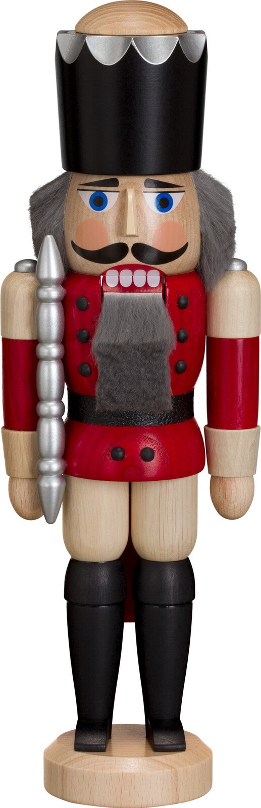 Nussknacker König, rot lasiert, 29 cm von Seiffener Volkskunst eG