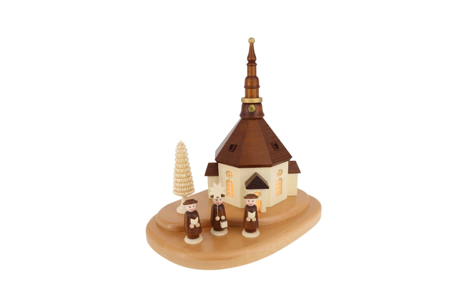 Sockelbrett Seiffener Kirche mit Kurrende von SEIFFEN.COM_4