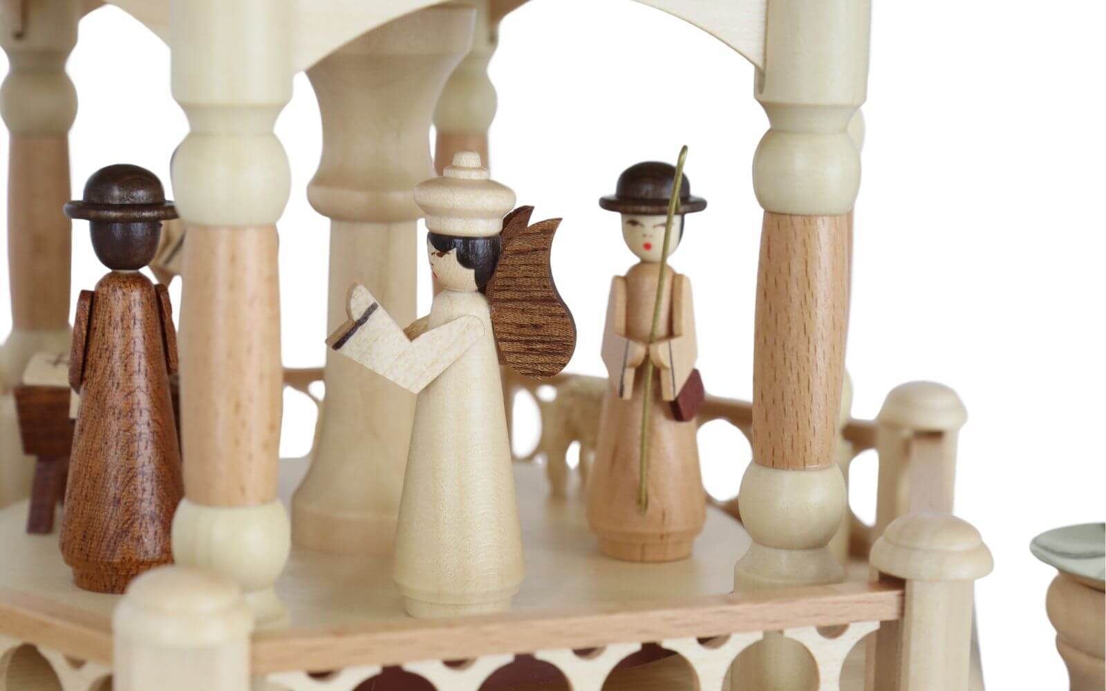 Weihnachtspyramide Heilige Geschichte, 4 - stöckig, natur, 64 cm von Müller Kleinkunst_2