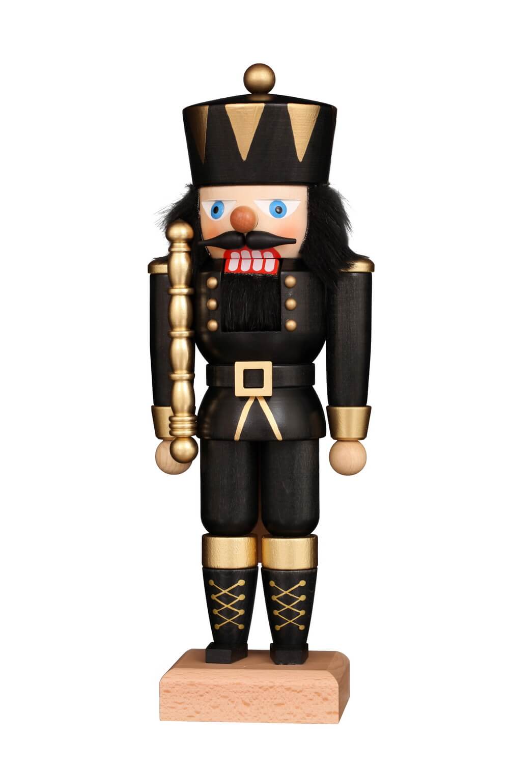 Nussknacker König, schwarz, 27cm von Christian Ulbricht_1