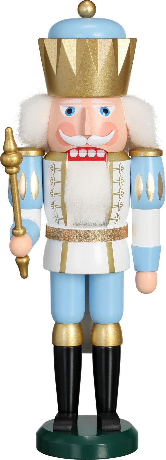 Nussknacker König, hellblau, 40 cm von Seiffener Volkskunst eG