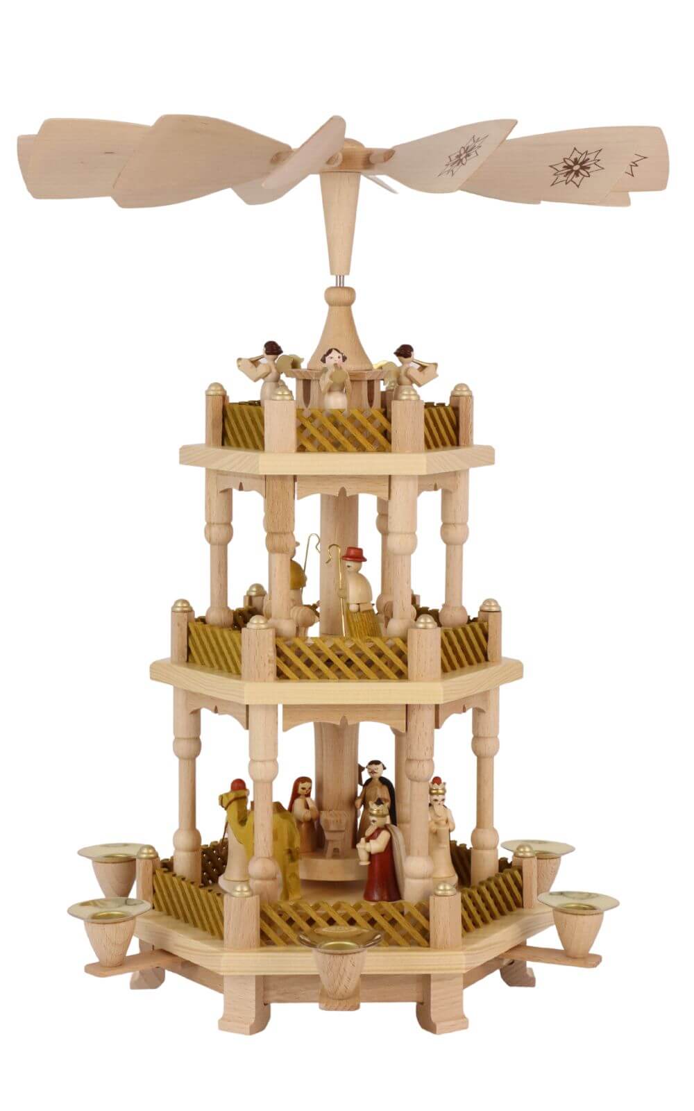 Weihnachtspyramide Heilige Geschichte, 3– stöckig, 40 cm von Richard Glässer_1