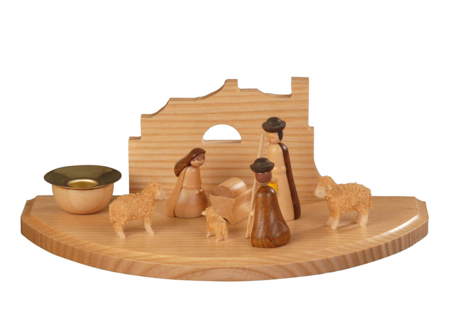 Kerzenhalter Weihnachtskrippe, 20 cm von Albin Preißler