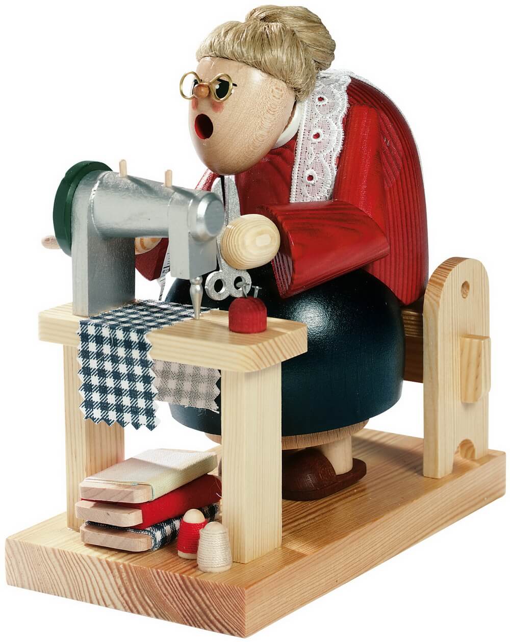 Räuchermännchen Schneiderin, farbig, 18 cm von KWO