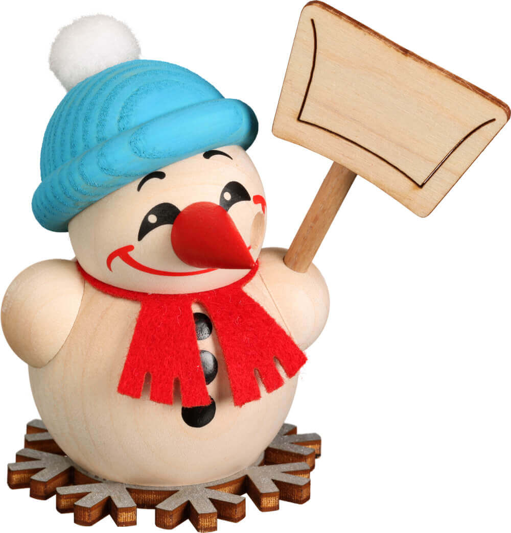 Räuchermännchen Cool-Man mit Schneeschippe von Seiffener Volkskunst eG