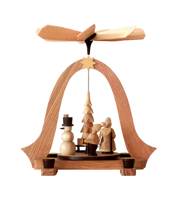 Weihnachtspyramide - Tischpyramide Weihnachtszeit, natur von Spielwarenmacher Günther