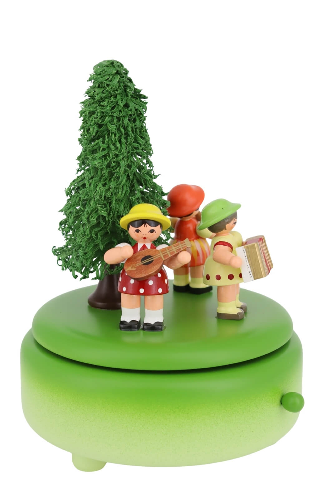Spieluhr mit 3 Instrumentenkindern, grün von Figurenland Uhlig GmbH3
