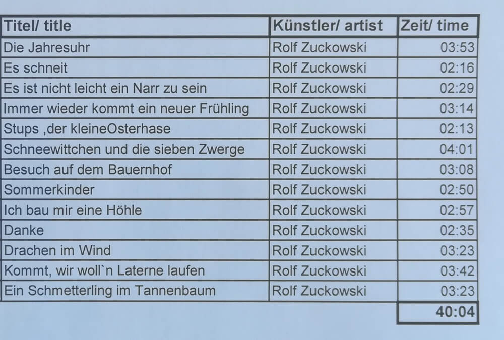 Playlist Motivplattform Die Jahresuhr aus der Rolf Zuckowski Edition Bild 2