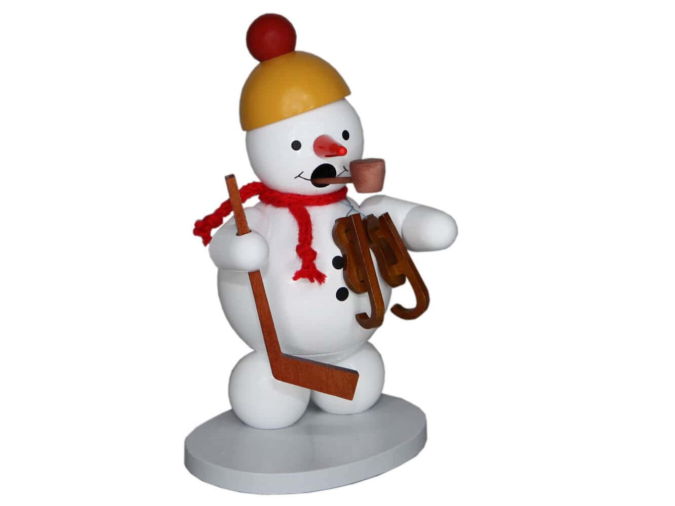 Räuchermännchen Schneemann mit Schlittschuhen, 12 cm von Ralf Zenker