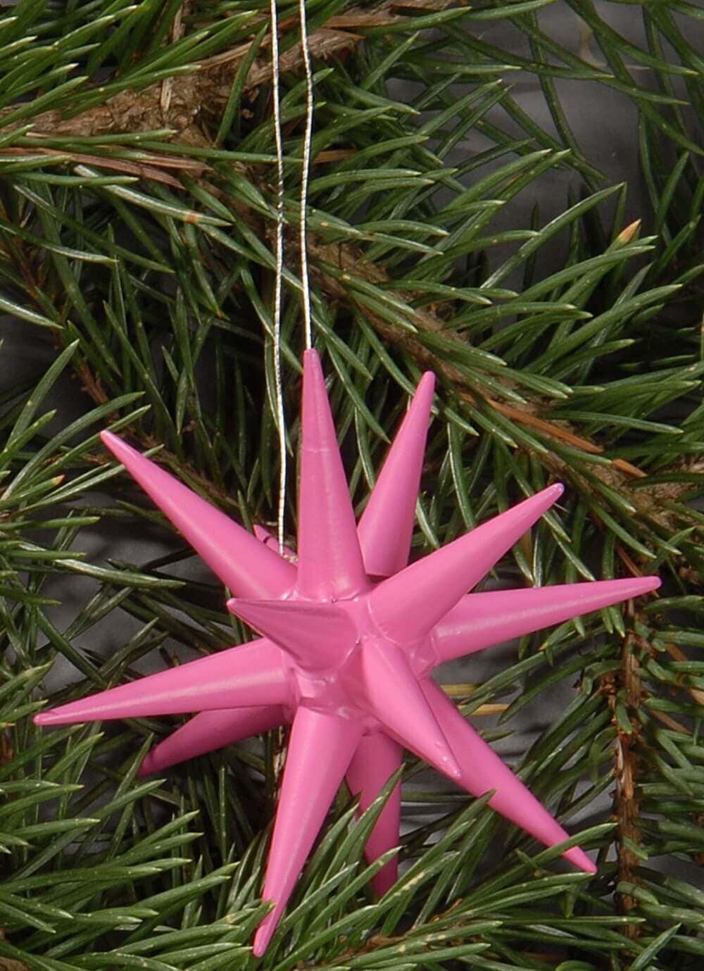 Christbaumschmuck Weihnachtssterne pink, 4-teilig von Albin Preißler_Bild2