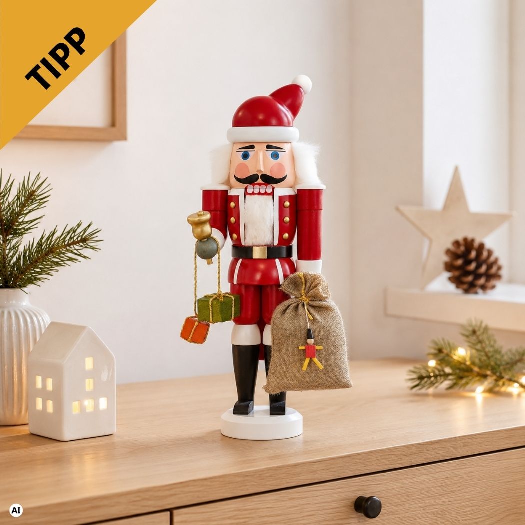 Nussknacker Weihnachtsmann, 28 cm von Seiffener Volkskunst eG