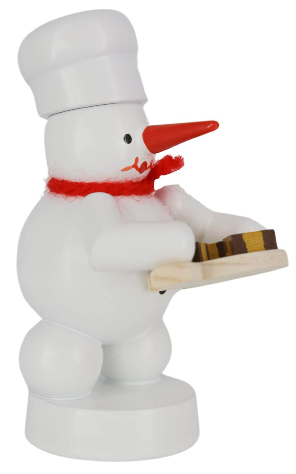 Schneemann Bäcker mit Nußecken, farbig, 8 cm von Volker Zenker_3