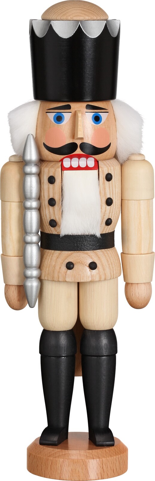 Nussknacker König, natur, 29 cm von Seiffener Volkskunst eG