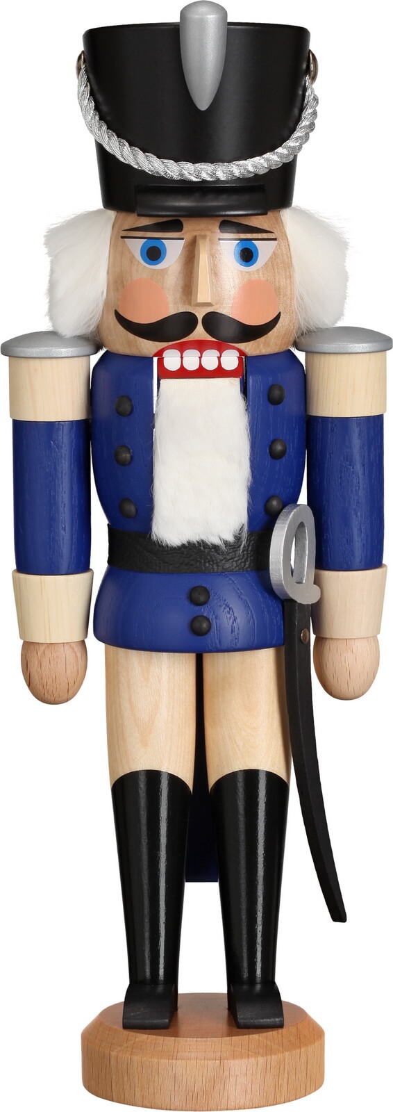 Nussknacker Husar, blau, 28 cm von Seiffener Volkskunst eG