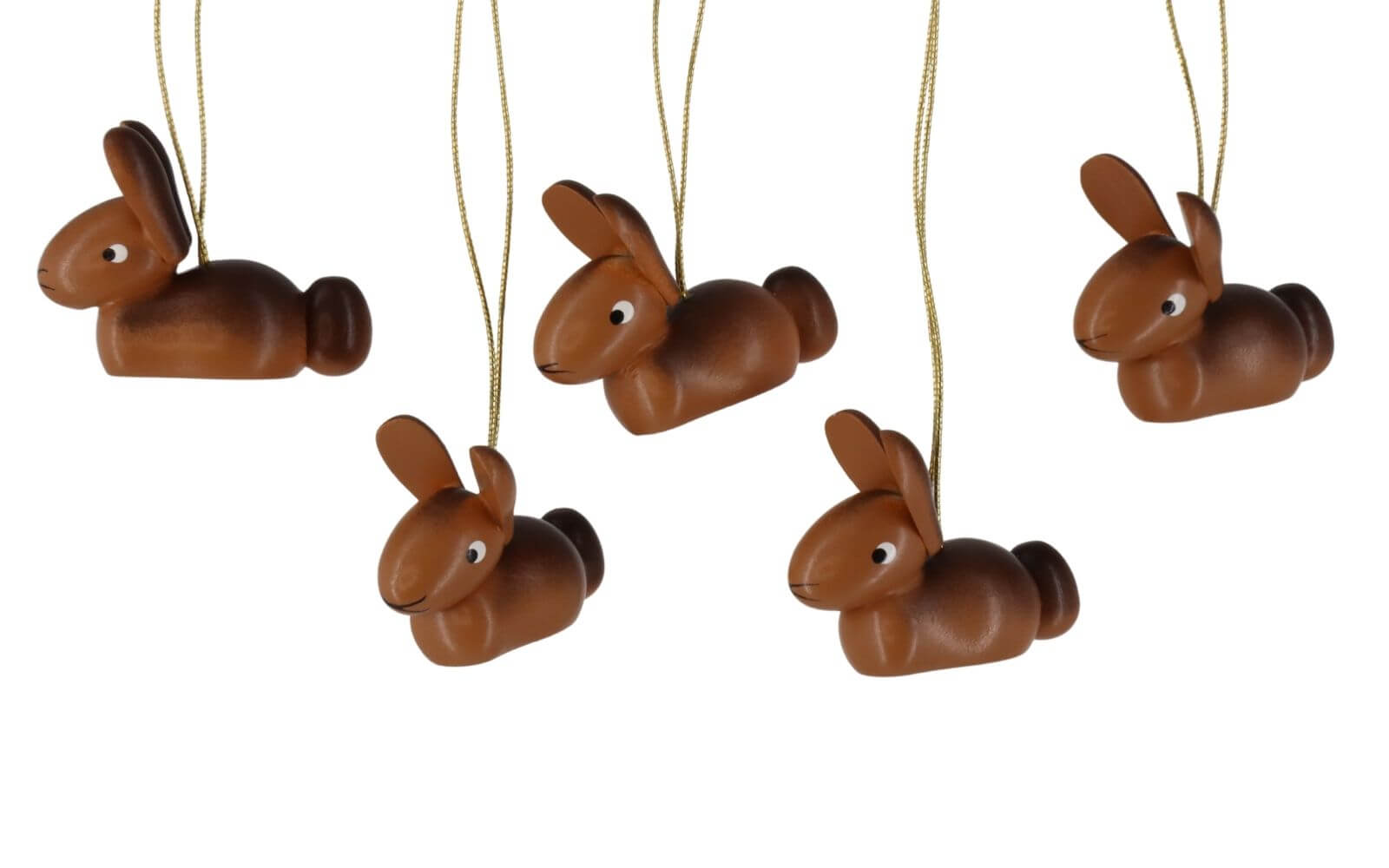 Hasen zum Hängen, 5 Stück, braun von SEIFFEN.COM