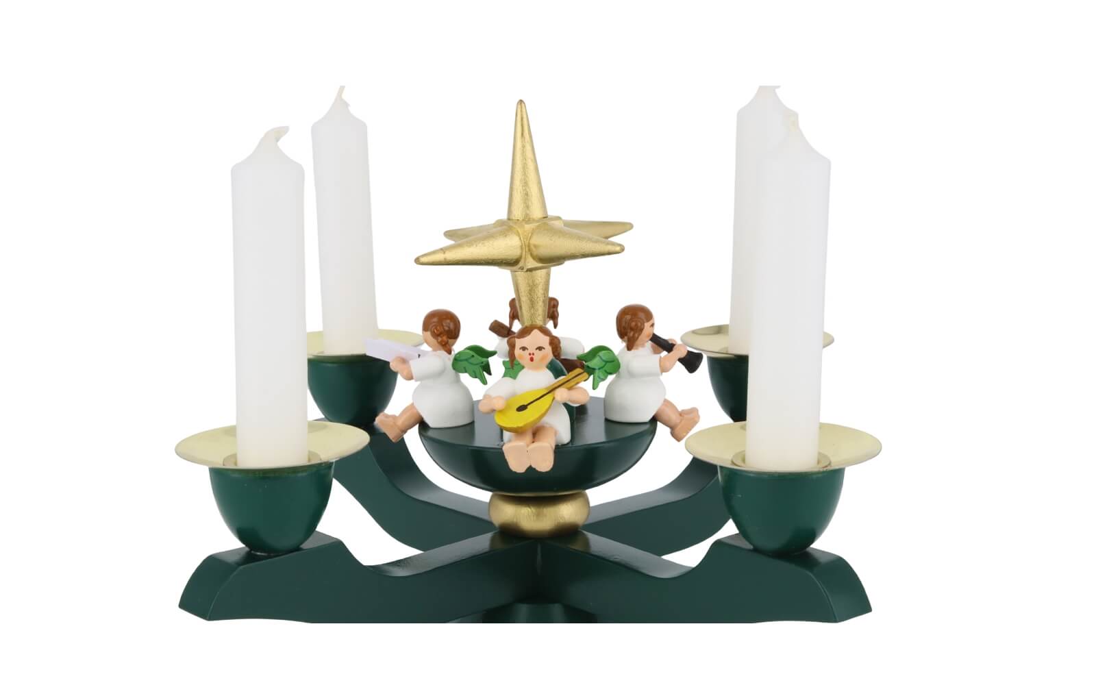 Adventsleuchter mit Weihnachtsengel, grün von Richard Glässer_3