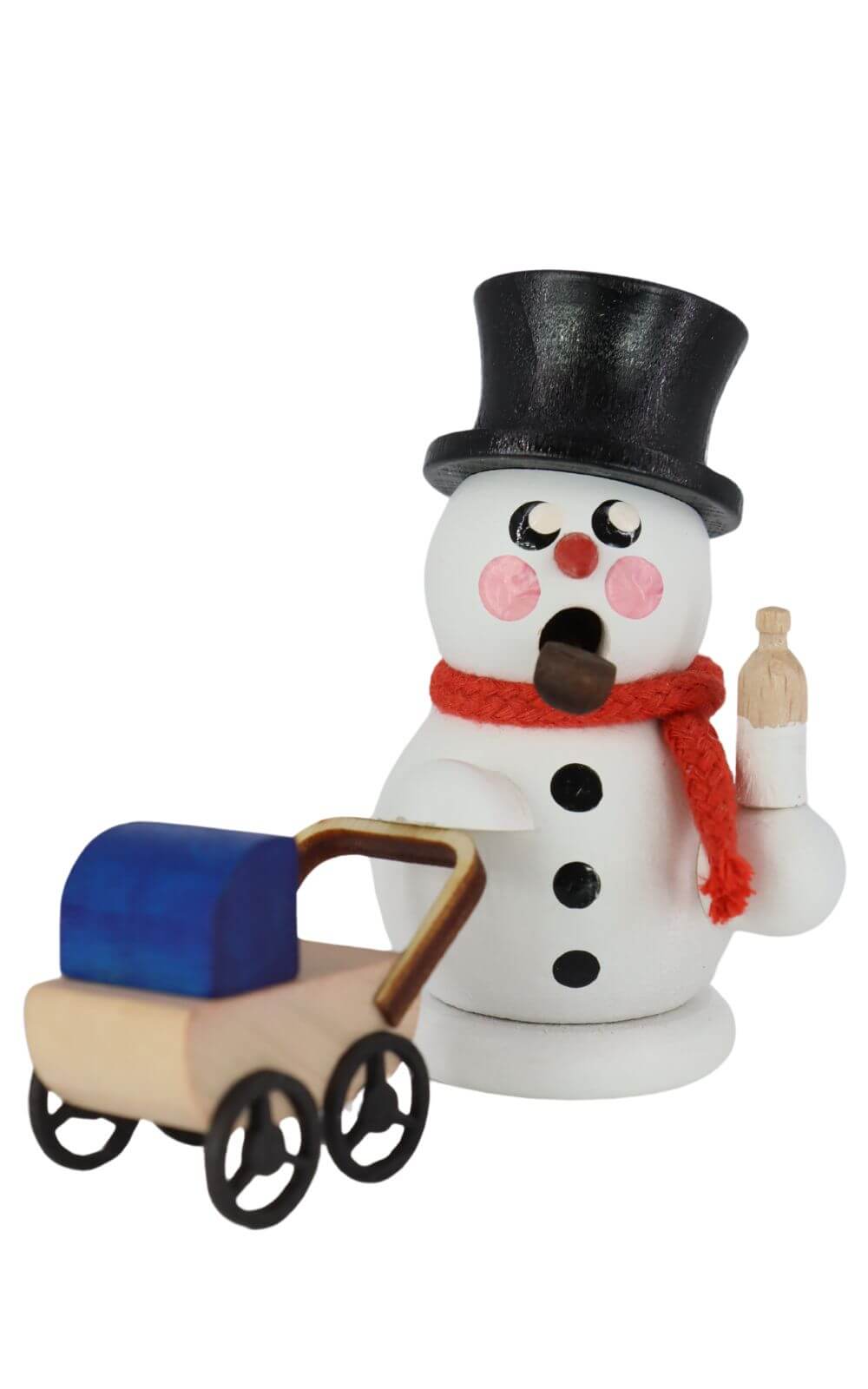 Räuchermännchen Schneemann stolzer Papa, farbig von Gerd Hofmann_4
