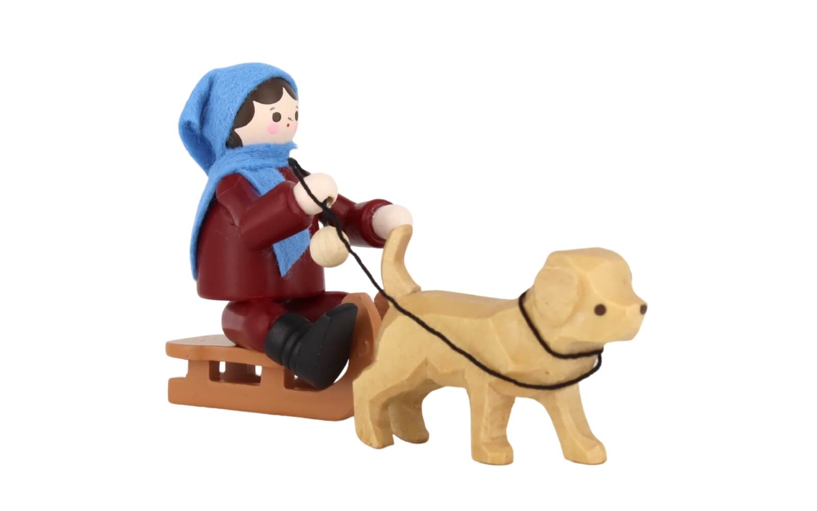 Mädchen mit Hundeschlitten, farbig von Romy Thiel_2