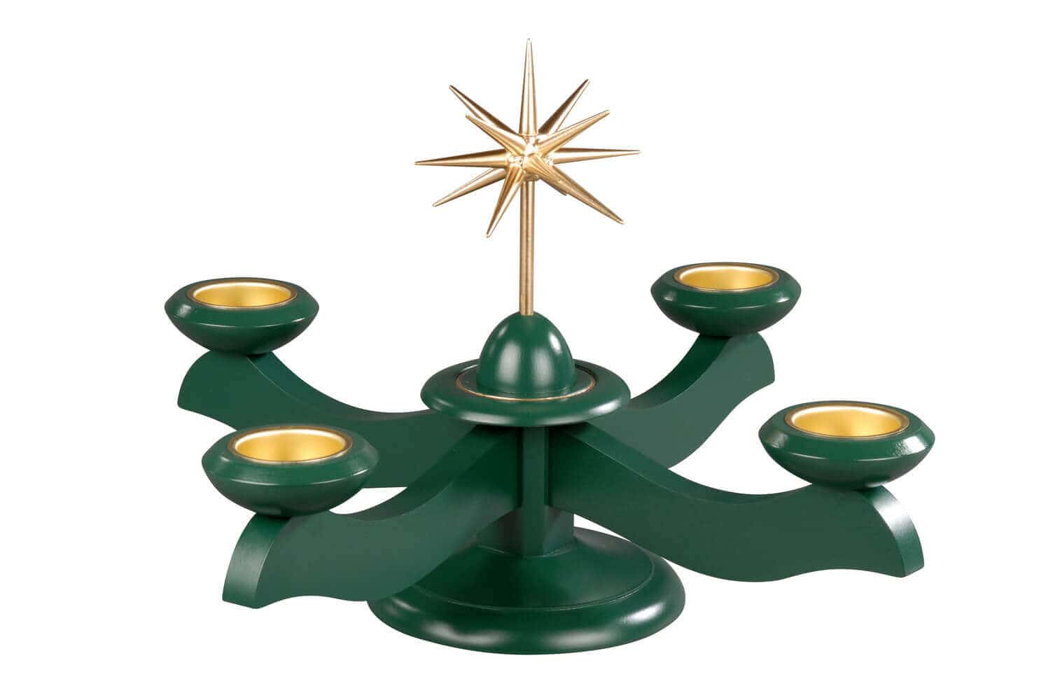 Adventsleuchter für Teelichter mit Weihnachtsstern, 26 cm, farbig von Albin Preißler