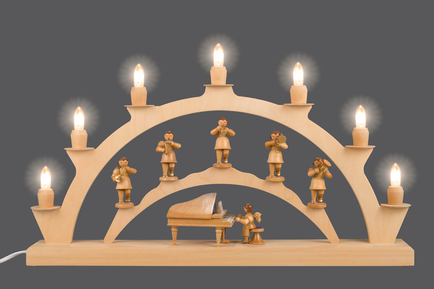 LED Schwibbogen musizierende Engel mit Instrumenten, 50 cm von SEIFFEN.COM_3