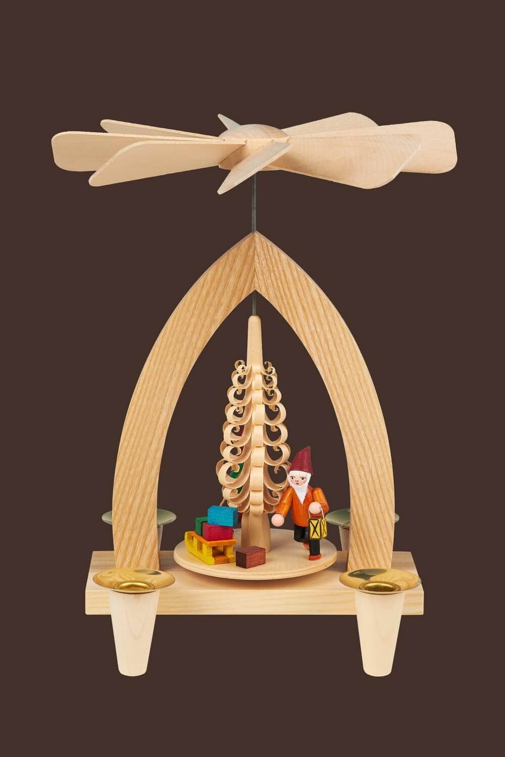 Weihnachtspyramide mit Wichtel, 26 cm, Heinz Lorenz Olbernhau/ Erzgebirge_ Bild2