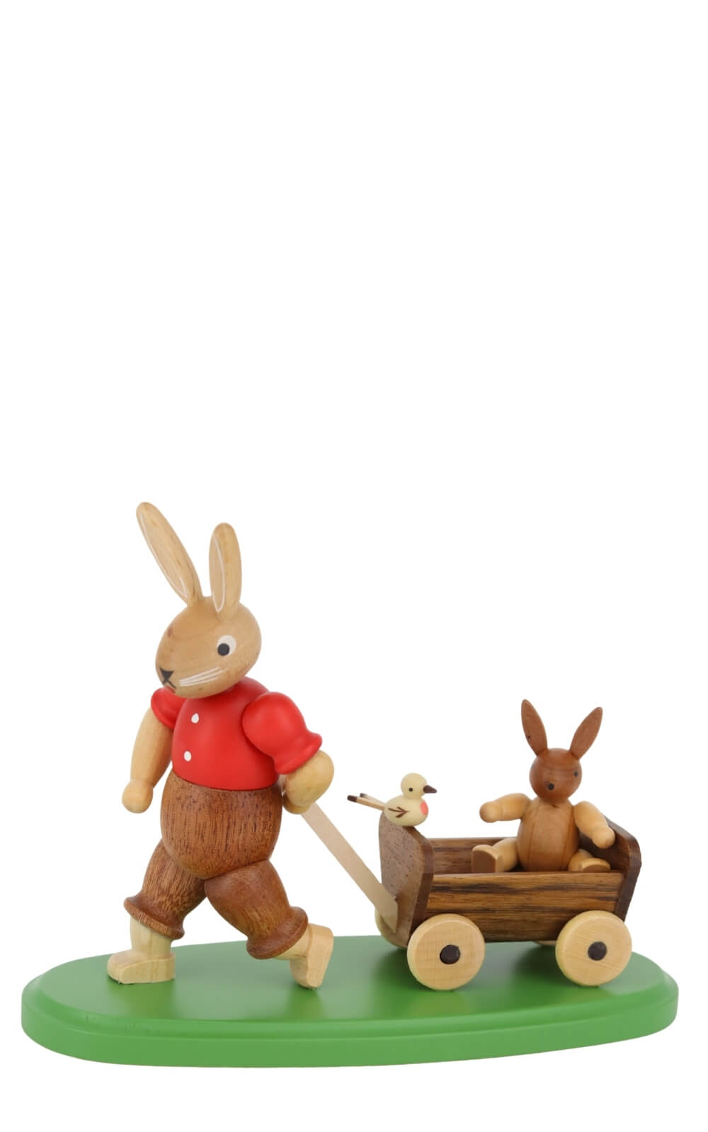 Osterhasenvater mit Kind auf Bollerwagen von Müller Kleinkunst_1