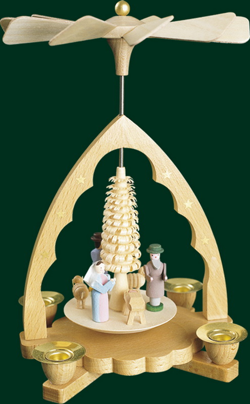 Weihnachtspyramide mit Heiliger Familie, 19 cm von Richard Glässer_2