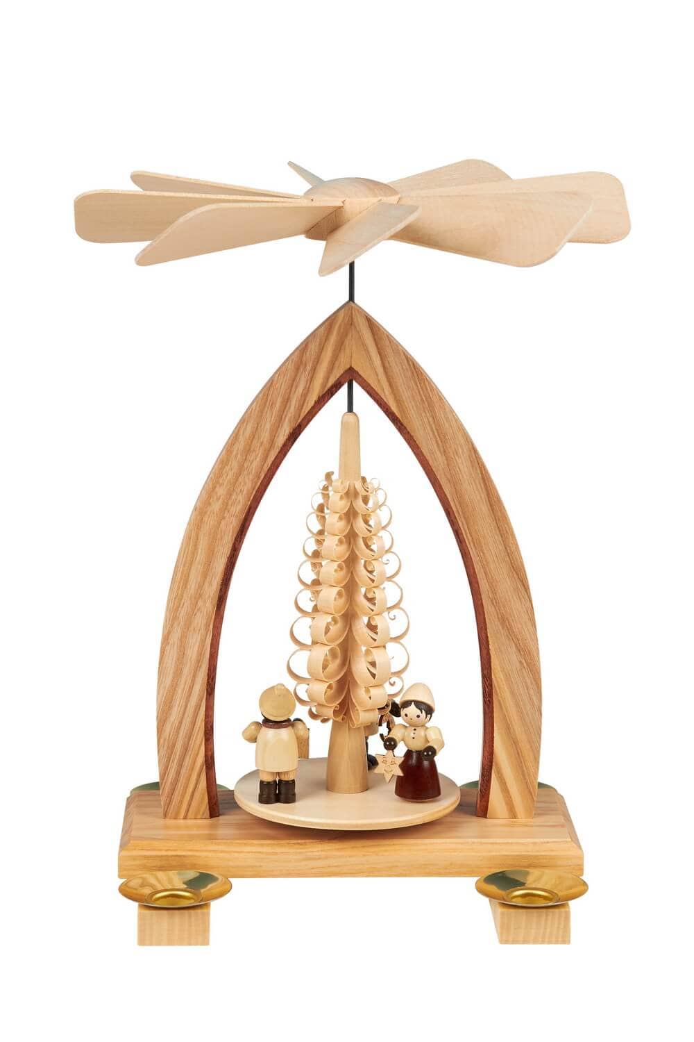 Weihnachtspyramide Lampionkinder, 26 cm, natur von Heinz Lorenz