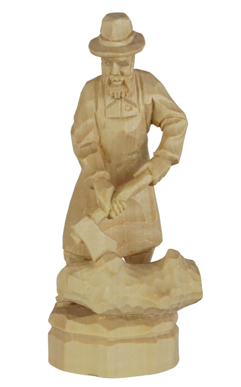 Holzfäller, natur, geschnitzt, 25 cm von Schnitzkunst aus dem Erzgebirge