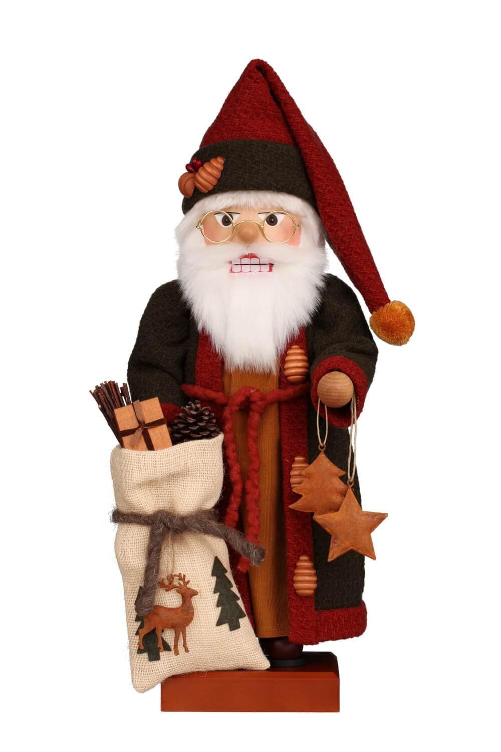 Premium Nussknacker Weihnachtsmann in Herbstfarben, 50 cm von Christian Ulbricht
