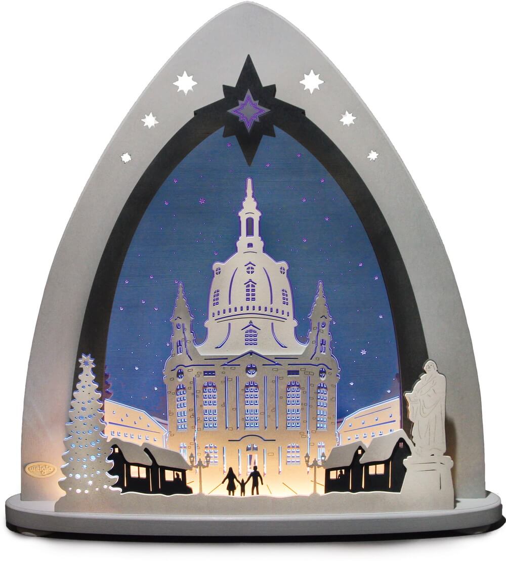 LED Schwibbogen - Lichterspitze Frauenkirche von Weigla
