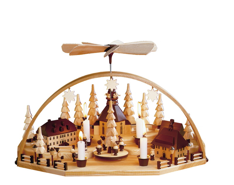 Schwibbogen Weihnachtsberg mit Pyramide von Spielwarenmacher Günther