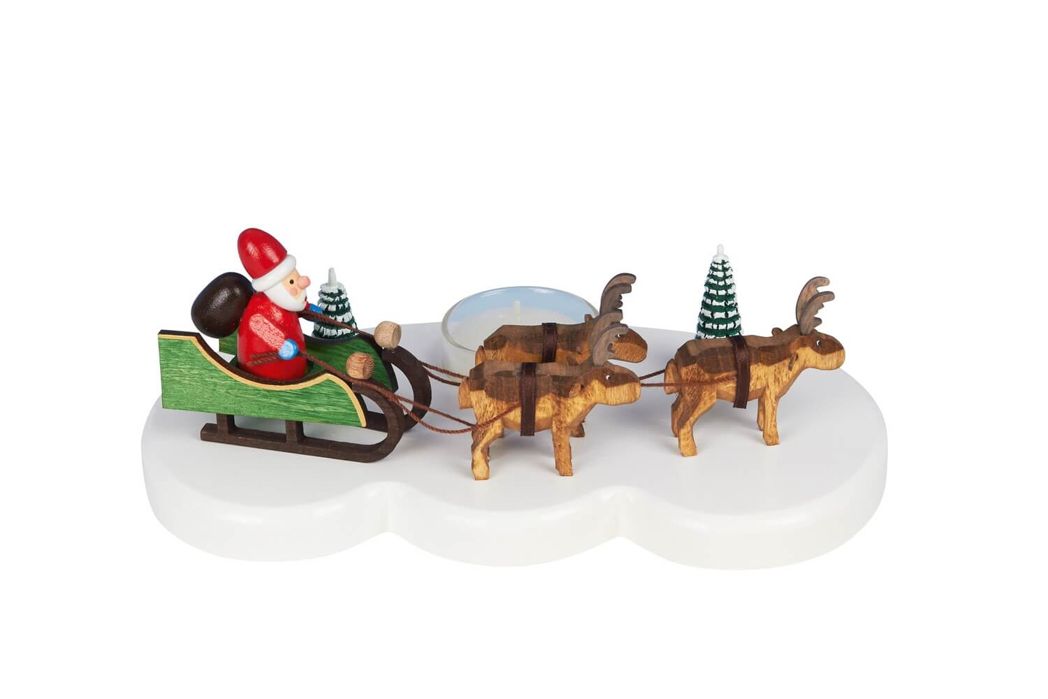 Weihnachtskerzenhalter Ruprecht und seine Rentiere von Knuth Neuber