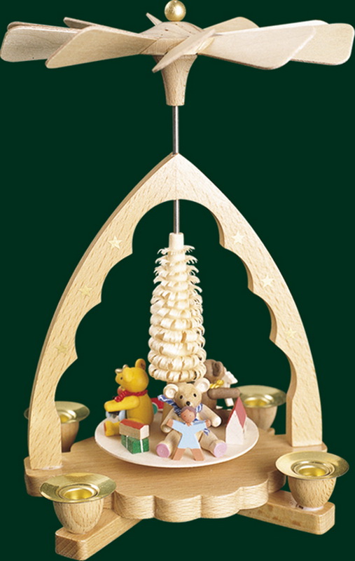Weihnachtspyramide mit Bärenkinder, 19 cm von Richard Glässer-Bild2