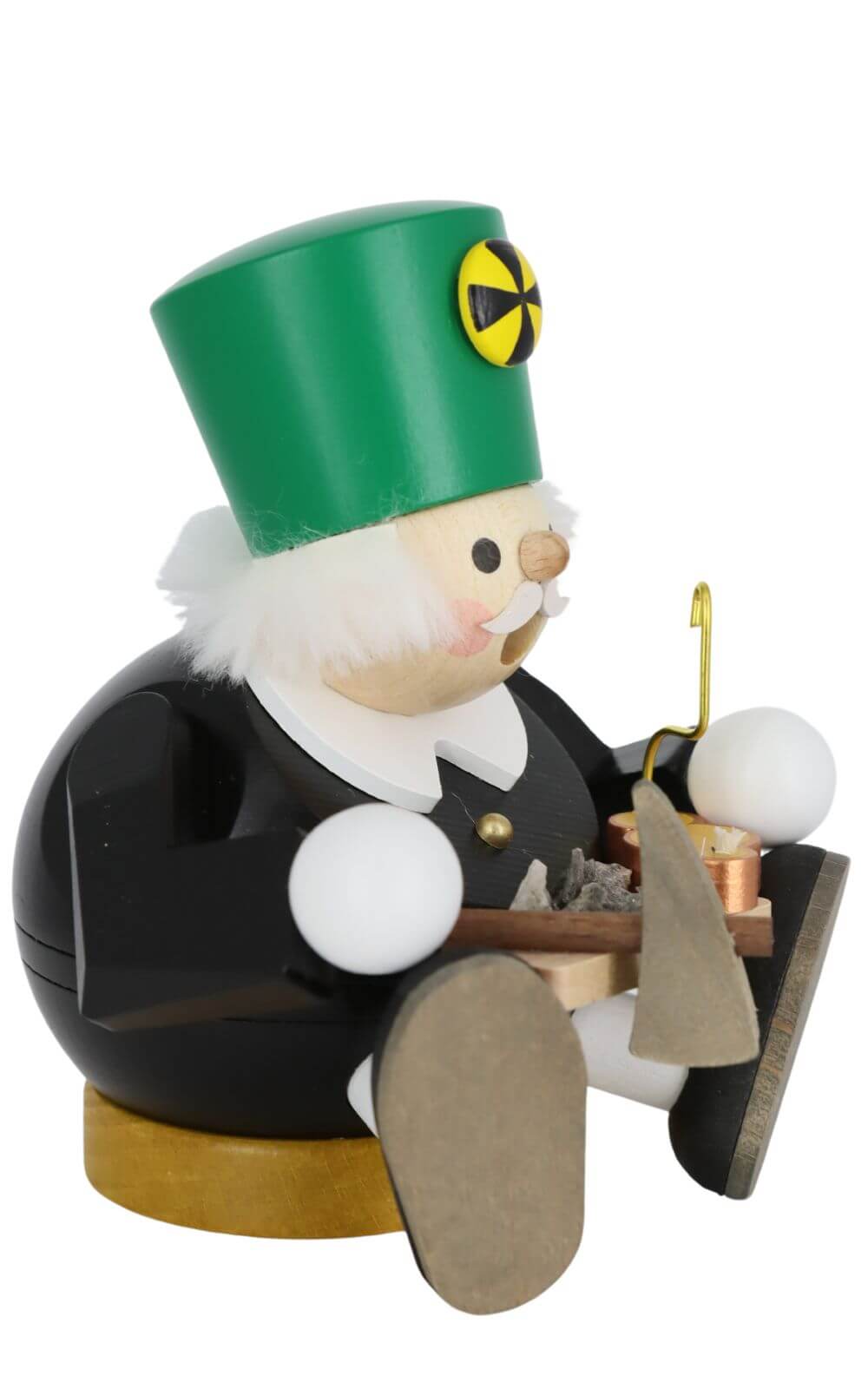 Räuchermann - Kugelräuchermännchen Bergmann, sitzend von Richard Glässer_3