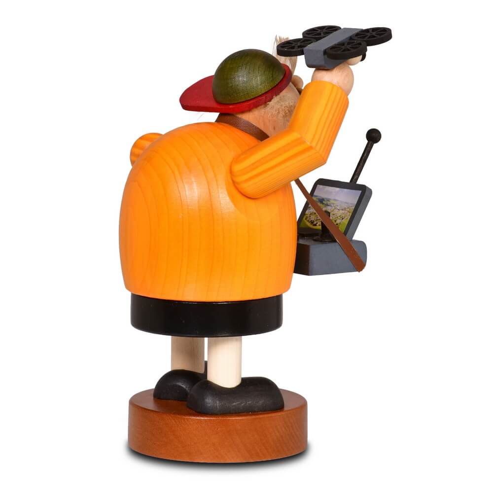 Räuchermännchen Drohnenflieger, 20 cm von KWO, Made in Germany_1