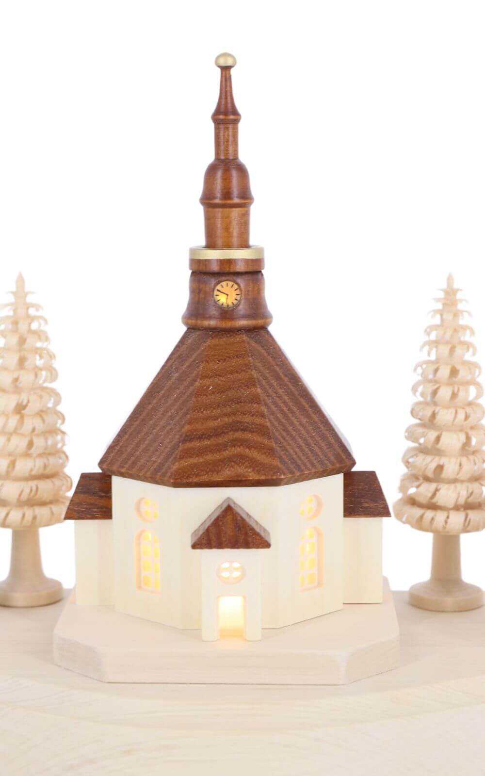 Sockelbrett Seiffener Dorf mit Striezelkinder, beleuchtet, 36 cm von Nestler-Seiffen_4