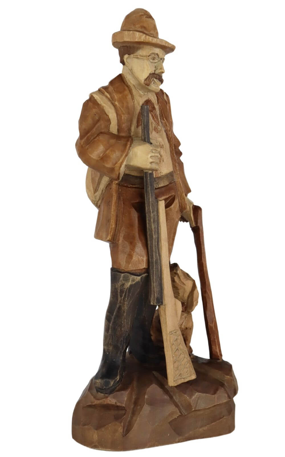 Stülpner Karl mit Hund, 25 cm, gebeizt von Schnitzkunst aus dem Erzgebirge_2