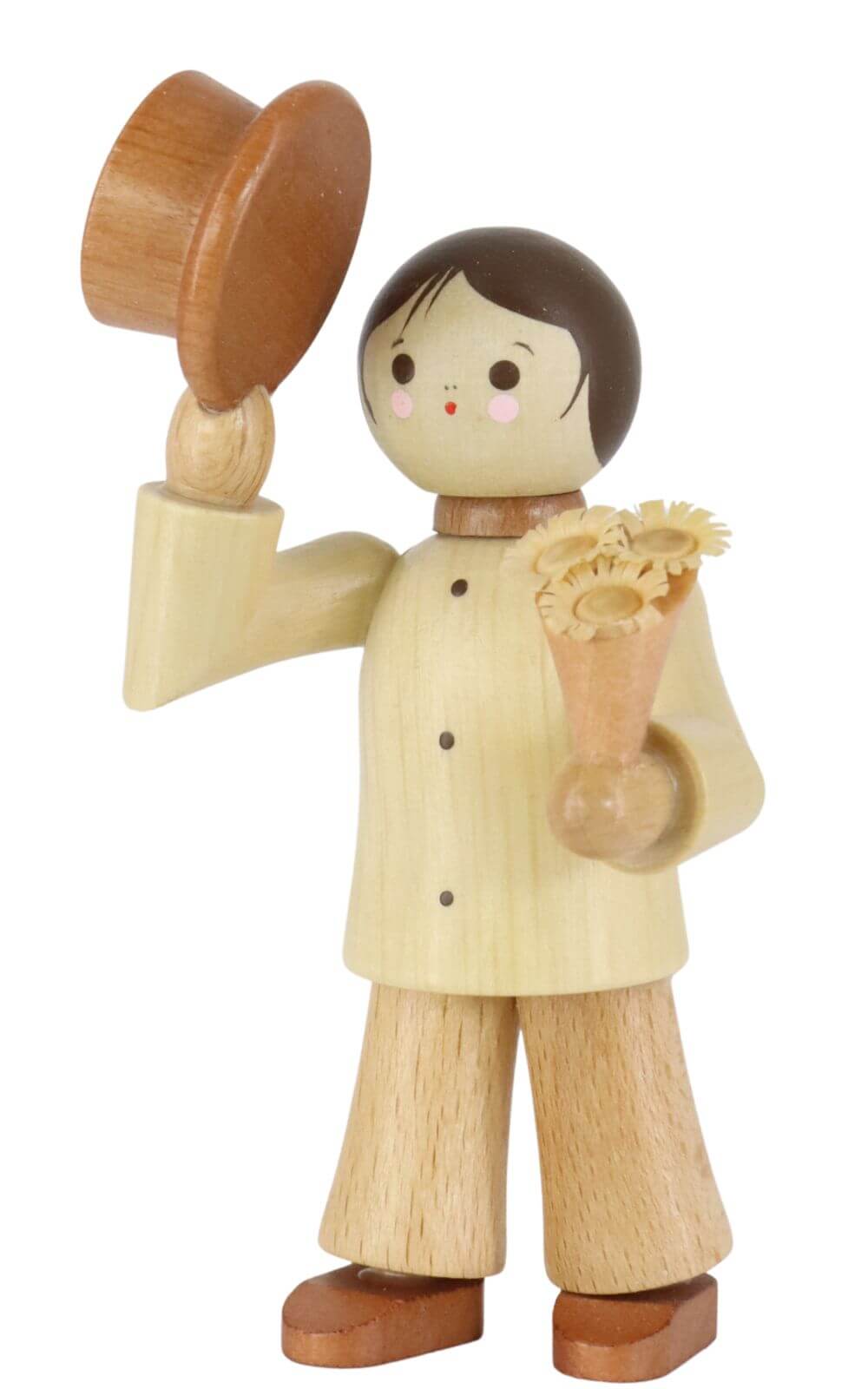 Miniatur Gratulant Franz mit Blumen von Romy Thiel