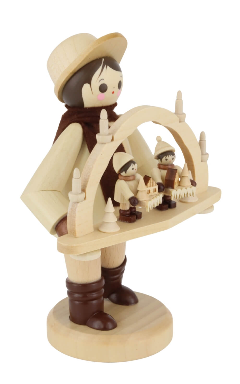 Schwibbogenhändler Junge, 13 cm, natur von Romy Thiel_2