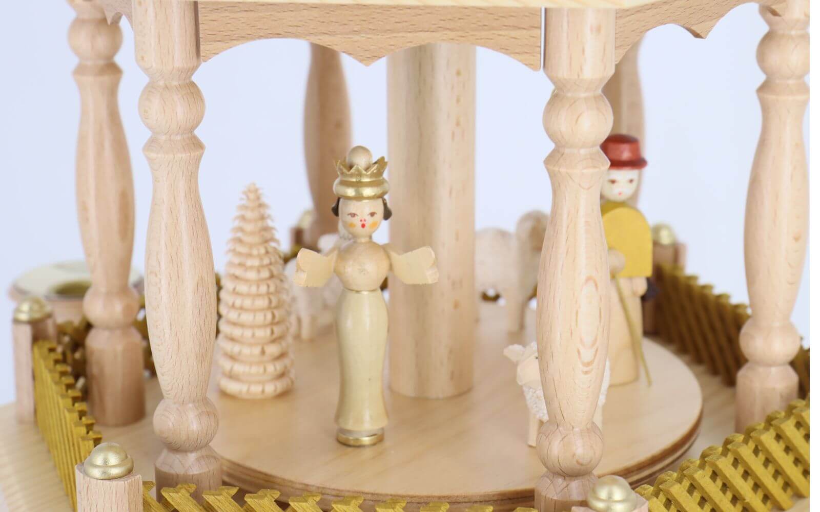 Weihnachtspyramide Christi Geburt, natur, 4-stöckig von Richard Glässer_6