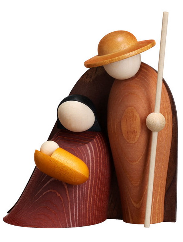 Miniatur - Weihnachtsfigur Geborgenheit, 8 cm, natur von Robbi Weber