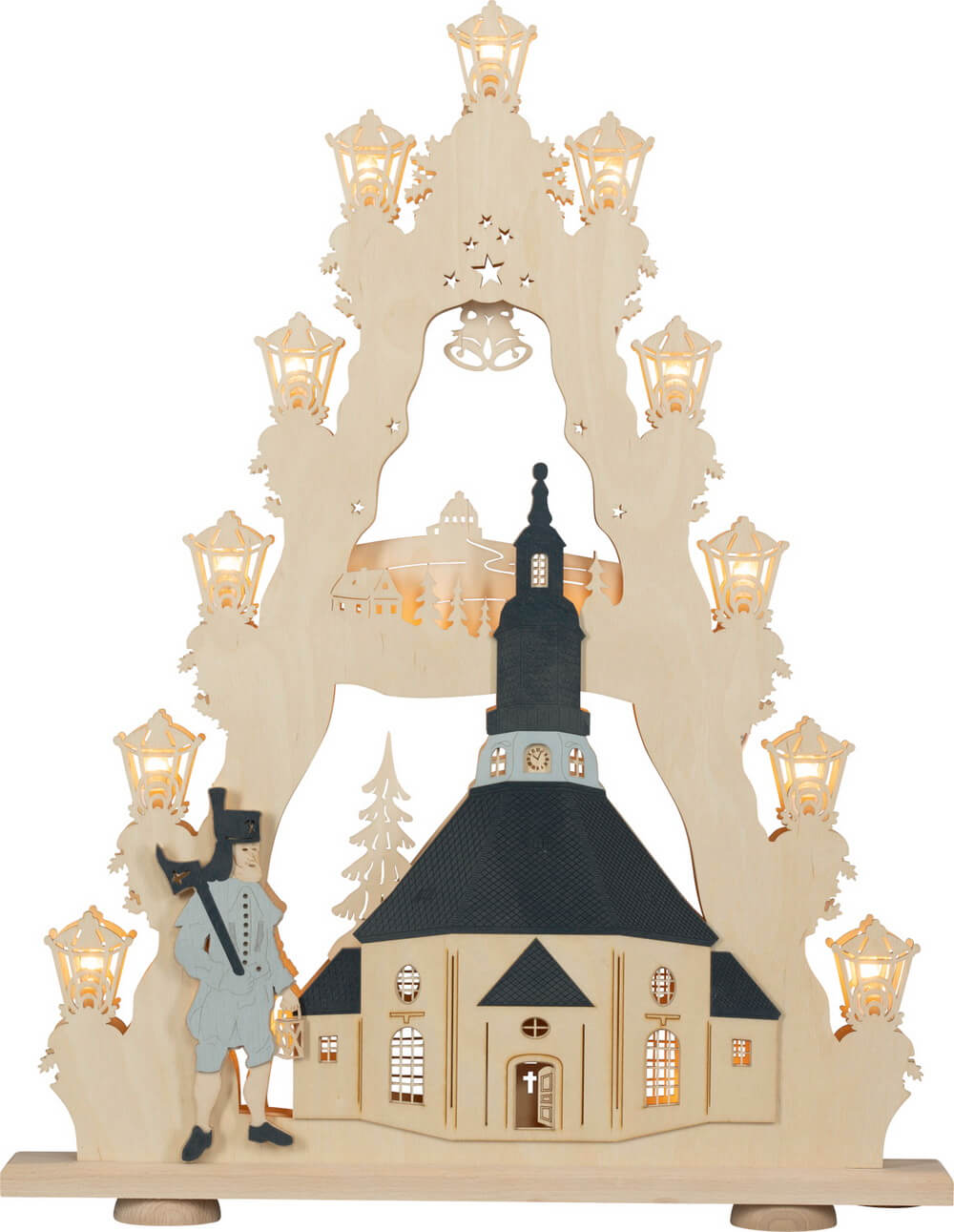 Lichterspitze Seiffener Kirche, 52 cm von Weigla