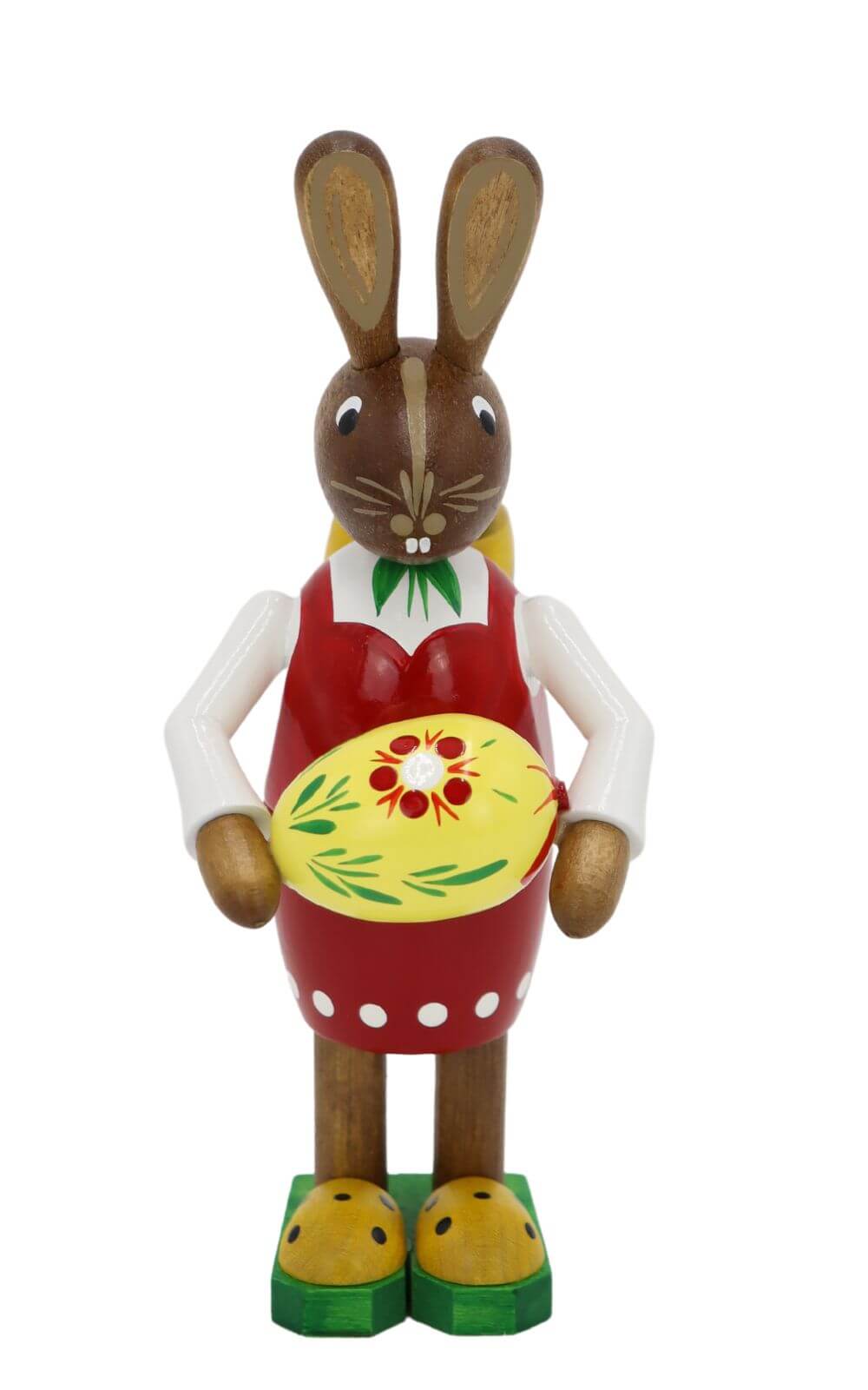 Osterhasenfrau mit Korb und großem Osterei, 15 cm von Figurenland Uhlig GmbH_2
