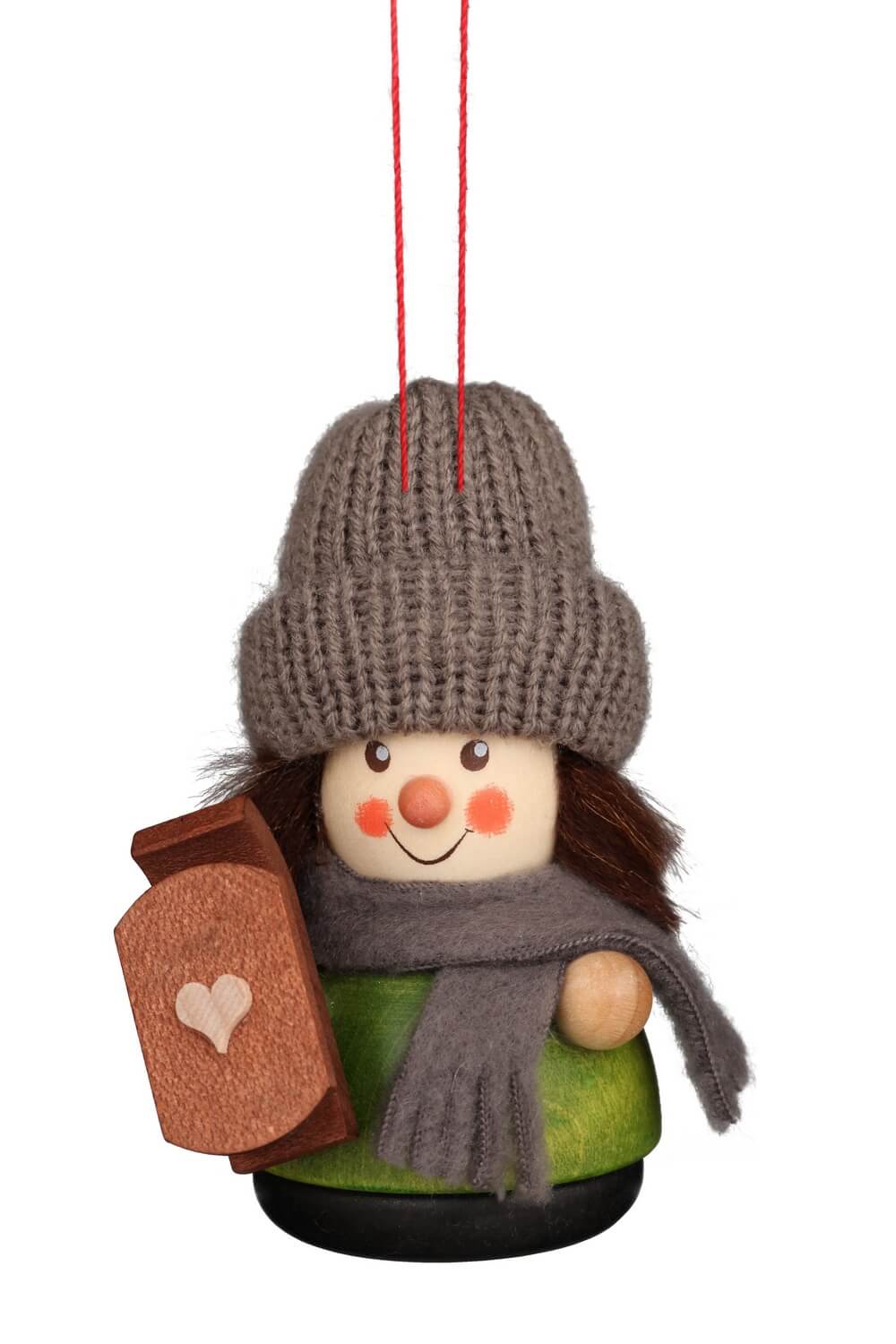 Christbaumschmuck Wackelmännchen Rodler, 8 cm von Christian Ulbricht