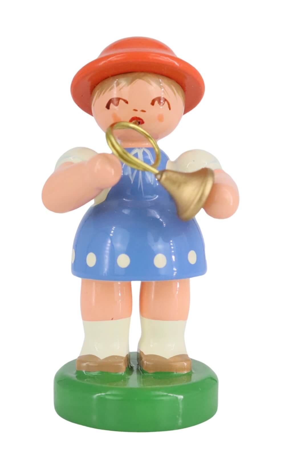 Miniatur Instrumentenmädchen mit Waldhorn von Figurenland Uhlig_1