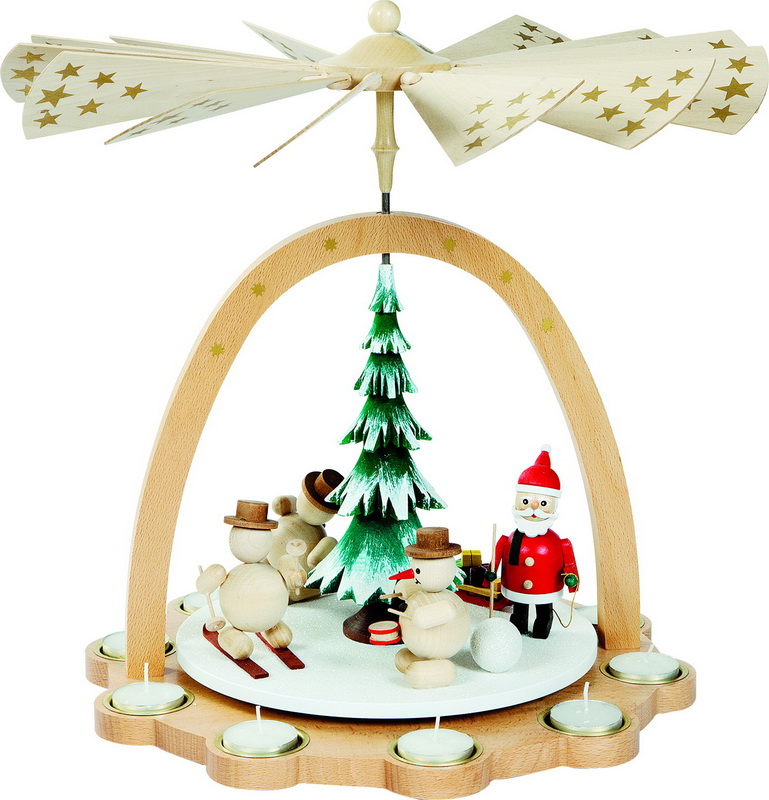 Weihnachtspyramide mit Schneemänner, 40 cm von Richard Glässer_Bild1