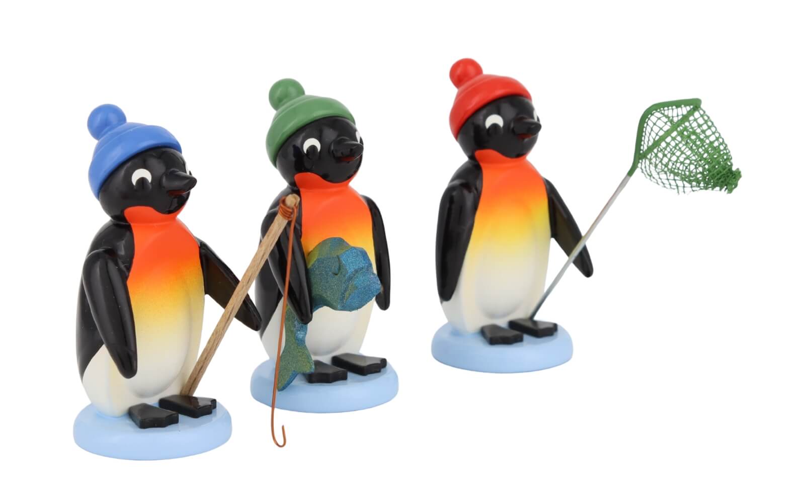Miniatur Pinguine - Angler, 3 - teilig von SEIFFEN.COM
